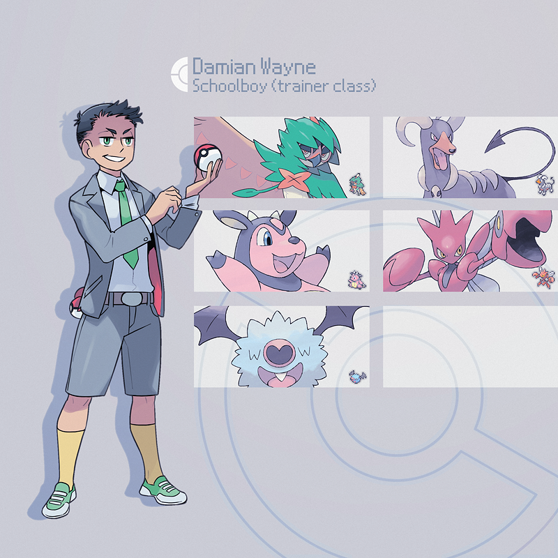 scizor, decidueye, houndoom, miltank, woobat, and 2 more (pokemon and 2 more) drawn by fishtre