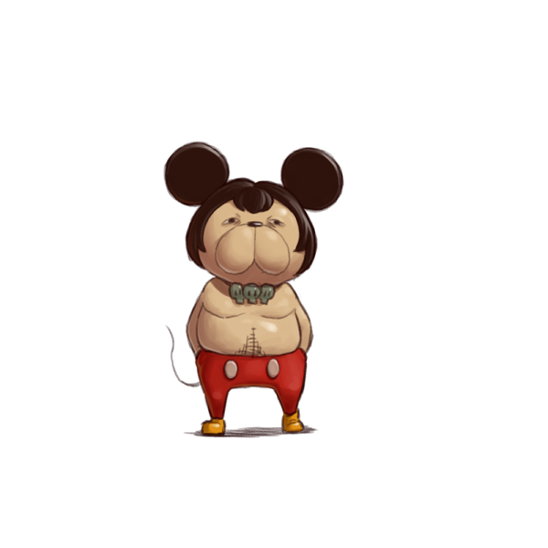 mickey mouse and azazel (mickey mouse & friends and 1 more) drawn by shiba_(berryeater)