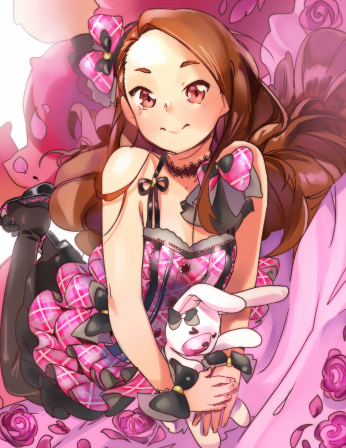 minase iori and usa-chan (idolmaster) drawn by girutea