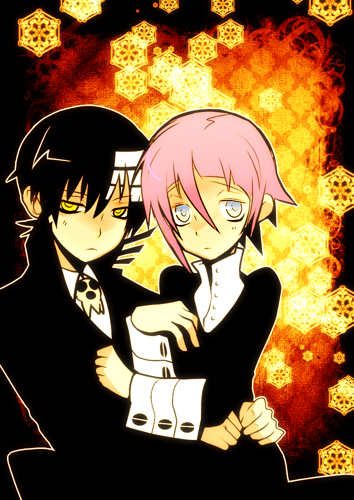 crona and death the kid (soul eater) drawn by imawano_lem