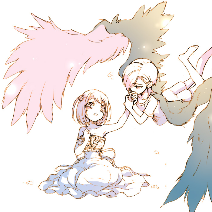 sasaki chiho, urushihara hanzou, and lucifer (hataraku maou-sama!) drawn by yosyy