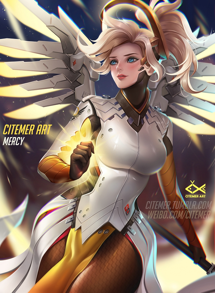 mercy (overwatch and 1 more) drawn by citemer