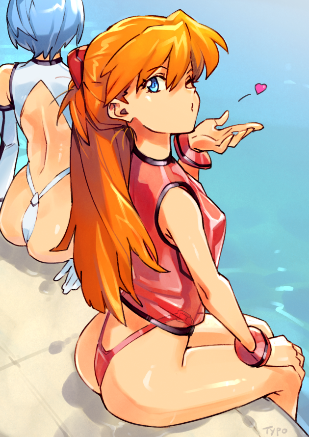 souryuu asuka langley and ayanami rei (neon genesis evangelion and 1 more) drawn by optionaltypo