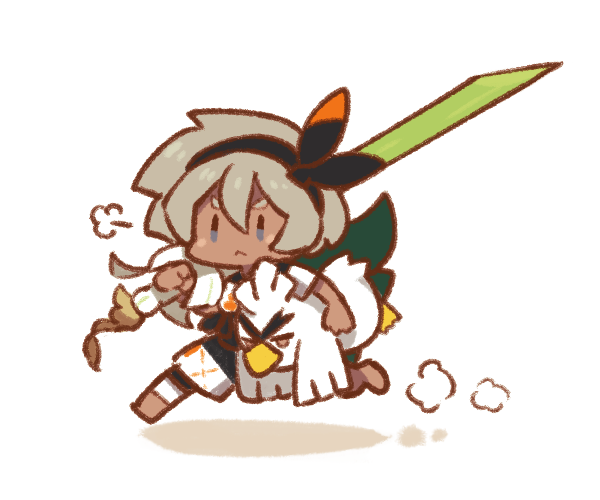 bea and sirfetch'd (pokemon and 1 more) drawn by land-k