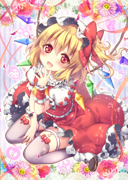 flandre scarlet (touhou) drawn by riichu