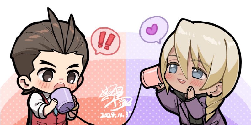 apollo justice and klavier gavin (ace attorney and 1 more) drawn by senki_xl