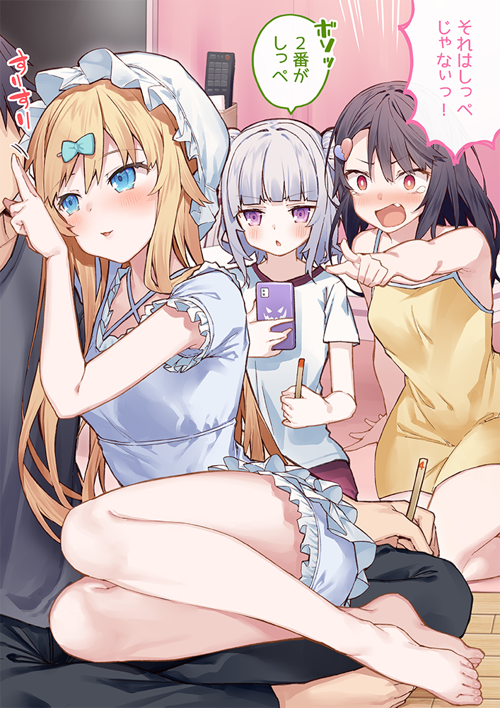 munakata hinano, munakata isaomi, itou chieri, and akizuki kei (original) drawn by tokuno_yuika