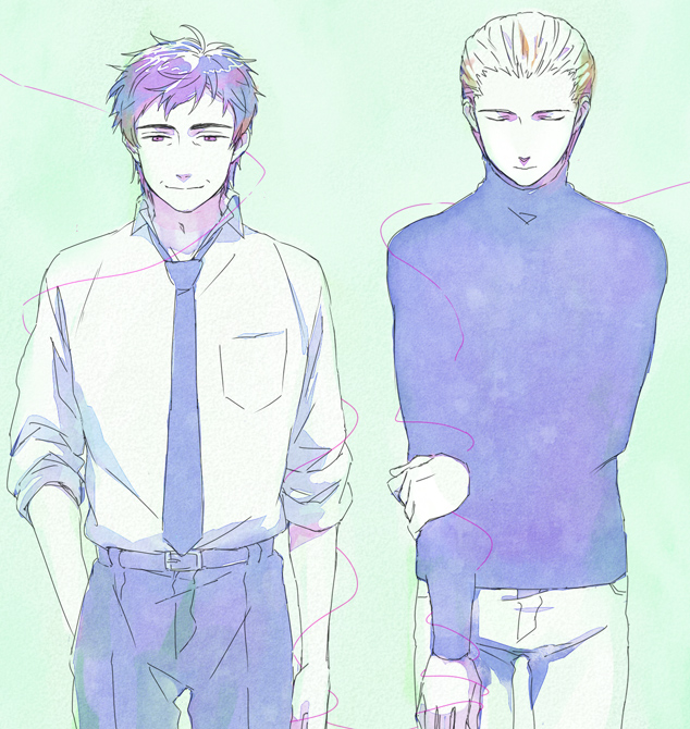 r daneel olivaw and elijah baley (the caves of steel) drawn by kurosuke_(nora)