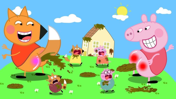 peppa pig, mummy pig, daddy pig, freddy fox, daddy fox, and 1 more (peppa pig)