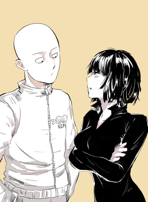 fubuki and saitama (one-punch man) drawn by sylvie271