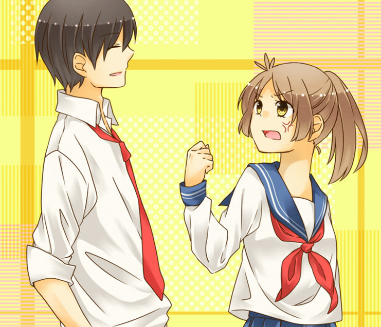 matsuo masago and kagari chiho (akkun to kanojo) drawn by laika_(pixiv6702039)