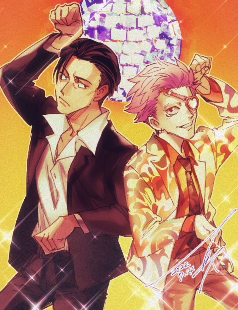 maede yoshinbu and takeuchi (mars red) drawn by makoto1009