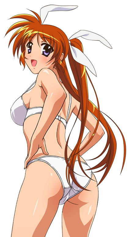 takamachi nanoha (lyrical nanoha and 1 more) drawn by okuda_yasuhiro