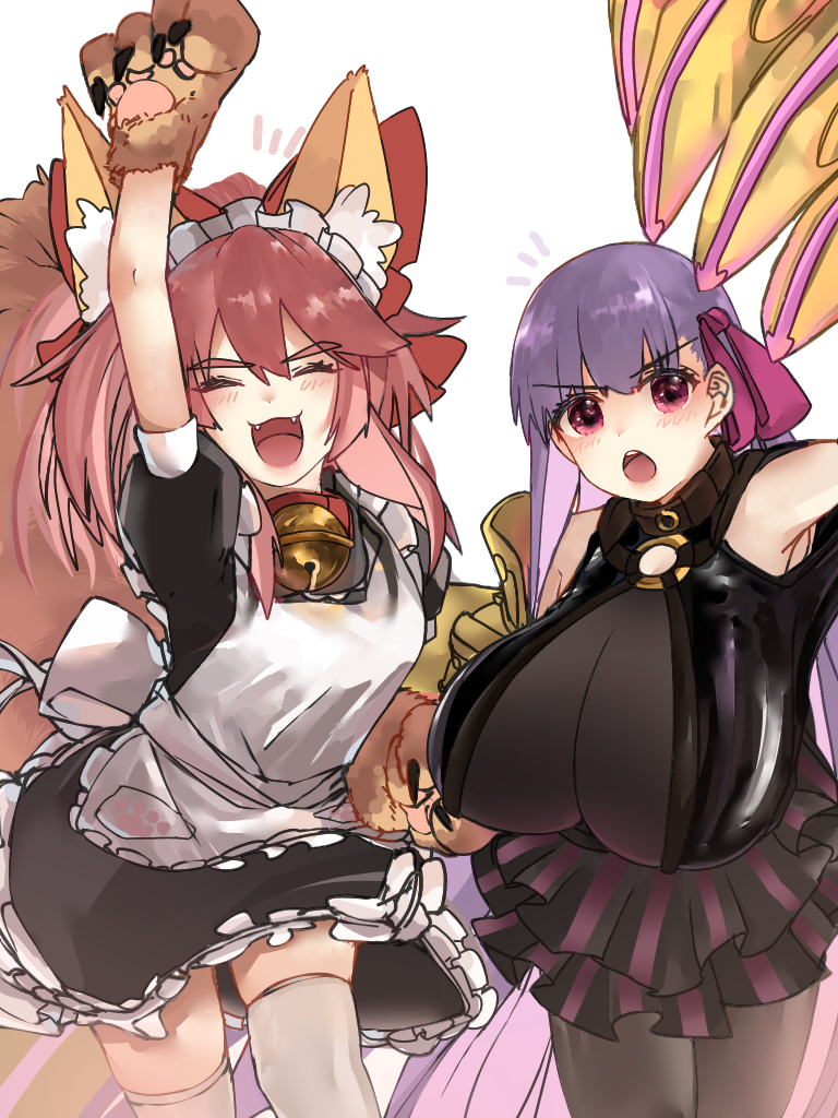 tamamo, tamamo cat, and passionlip (fate and 3 more) drawn by anmochi_mochi