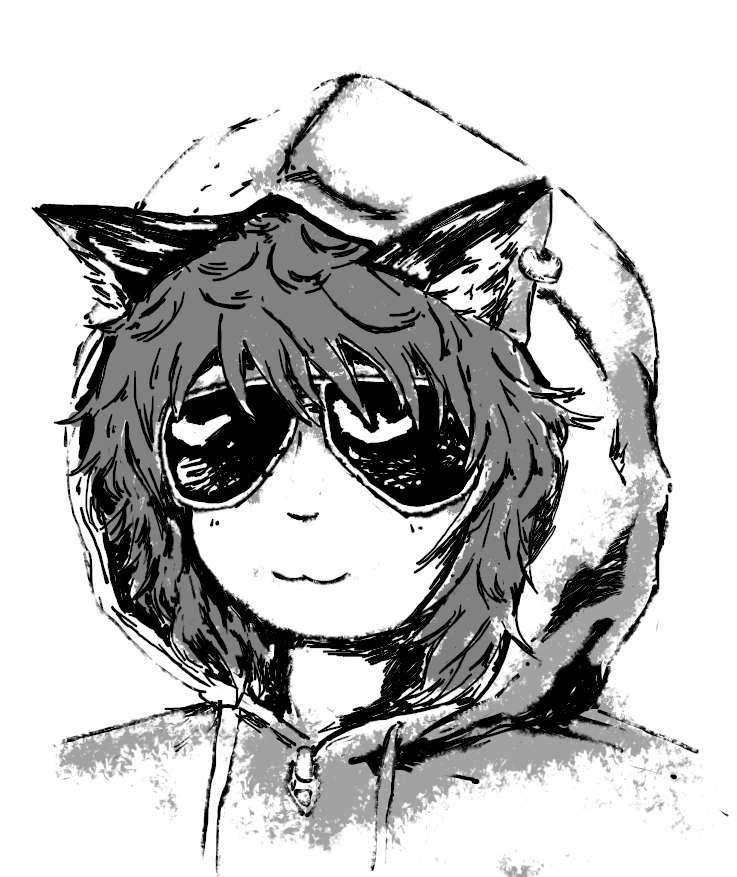 chen and ted kaczynski (touhou and 1 more) drawn by scuffed_(edgymuhgee)