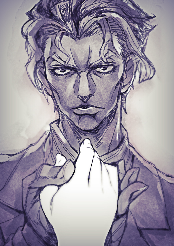 kira yoshikage (jojo no kimyou na bouken and 1 more) drawn by matsuryuu
