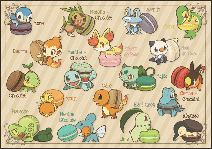 piplup, bulbasaur, oshawott, squirtle, snivy, and 13 more (pokemon) drawn by noii