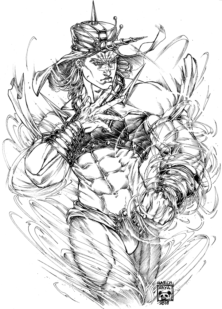 wamuu (jojo no kimyou na bouken and 1 more) drawn by maya_panda