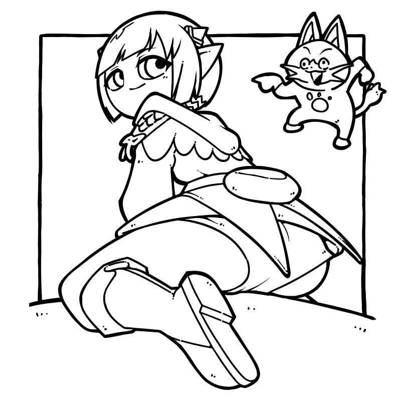 ena and naville (monster hunter and 2 more) drawn by name_omoitukan2