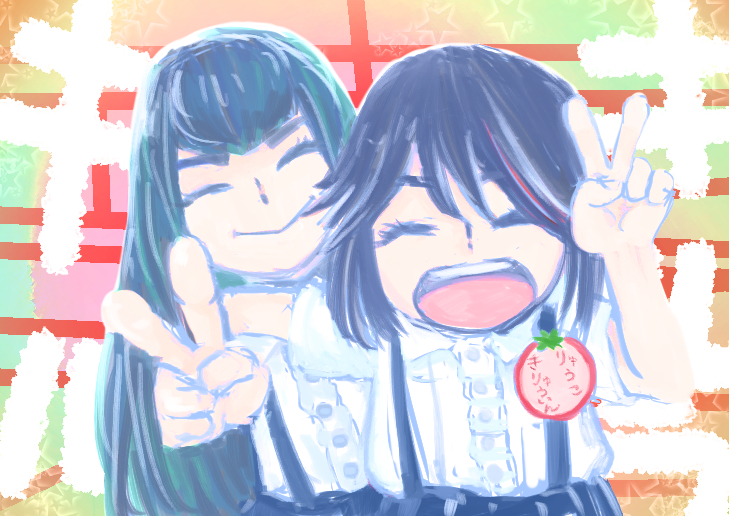 matoi ryuuko and kiryuuin satsuki (kill la kill) drawn by taa_(246198)