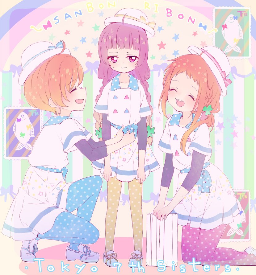 harumi kajika, harumi shinju, and harumi sawara (tokyo 7th sisters) drawn by ranan