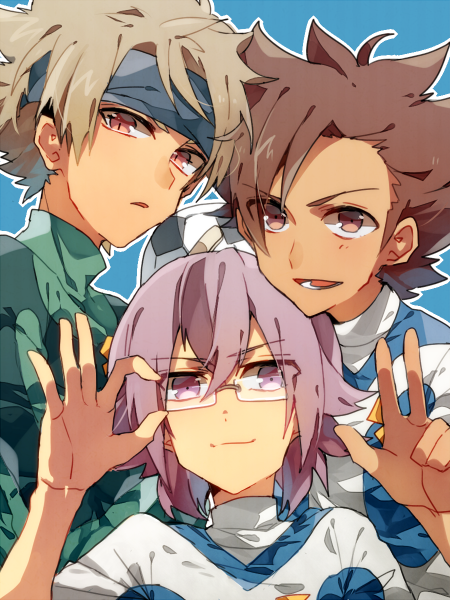 ibuki munemasa, matatagi hayato, and manabe jin'ichirou (inazuma eleven and 2 more) drawn by nun_bou