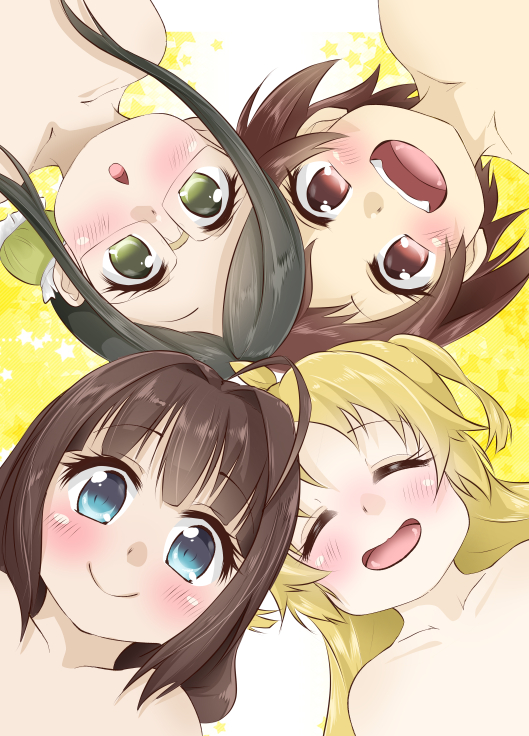hinatsuru ai, charlotte izoard, mizukoshi mio, and sadatou ayano (ryuuou no oshigoto!) drawn by kazuya_lolicon