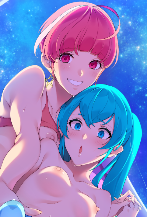 hagoromo lala and hoshina hikaru (precure and 1 more) drawn by sugarbeat