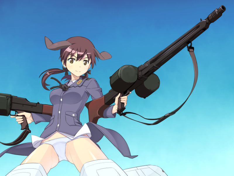 gertrud barkhorn (world witches series and 1 more) drawn by caryo and nanashino