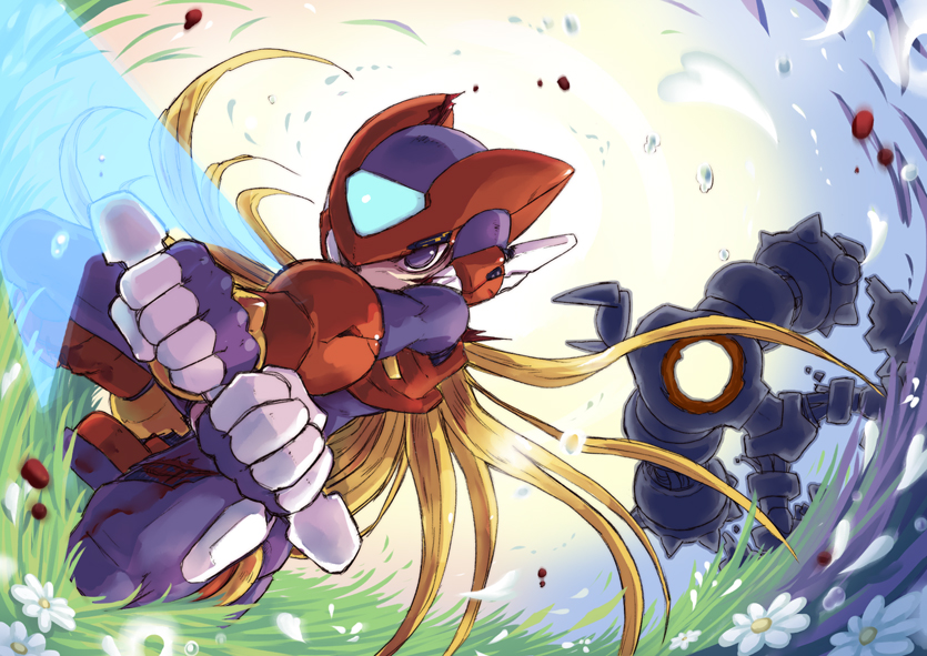 zero and zero(z) (mega man and 1 more) drawn by nasu_(roda_de_estrela)