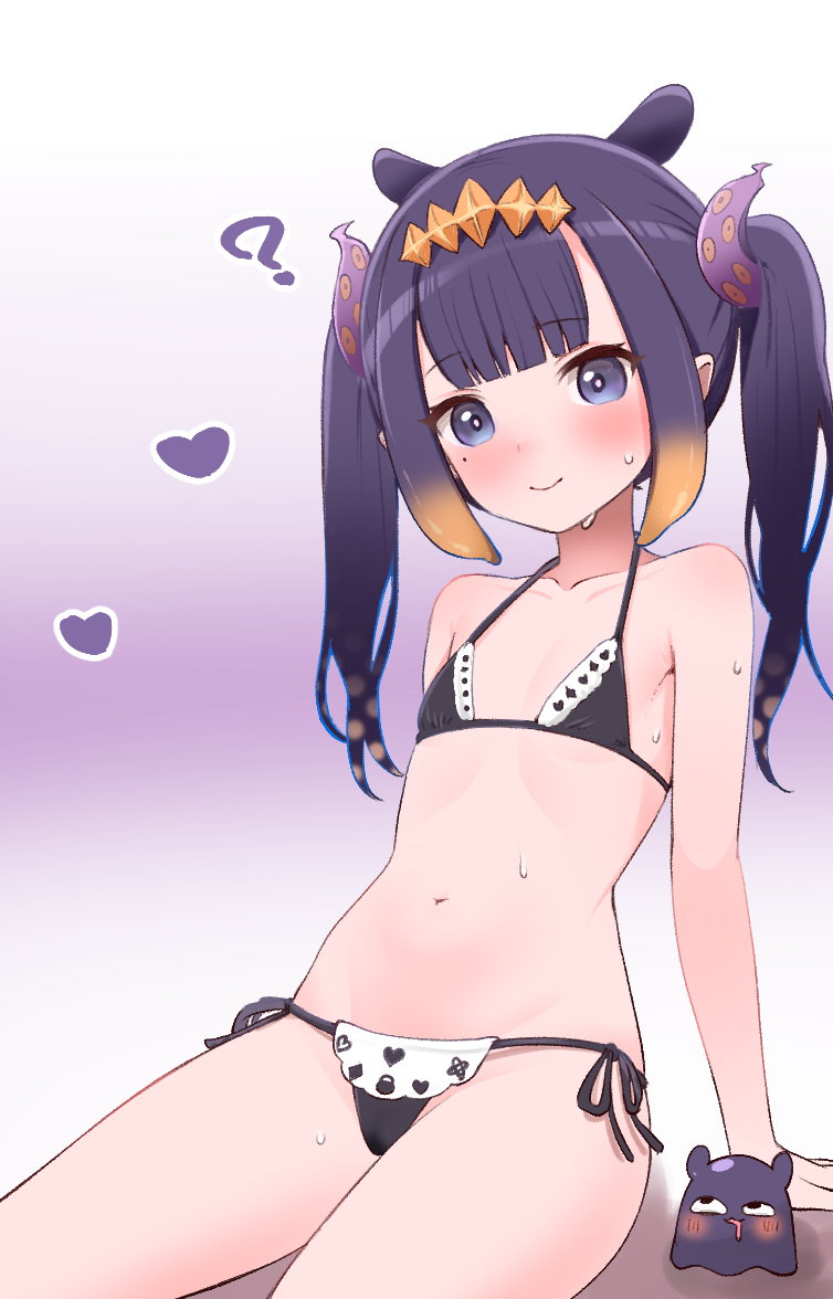 ninomae ina'nis and takodachi (hololive and 1 more) drawn by kani_bonara