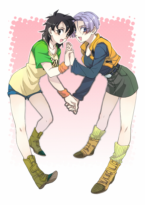 trunks and son goten (dragon ball and 1 more) drawn by pinki_(shounenkakuseiya)