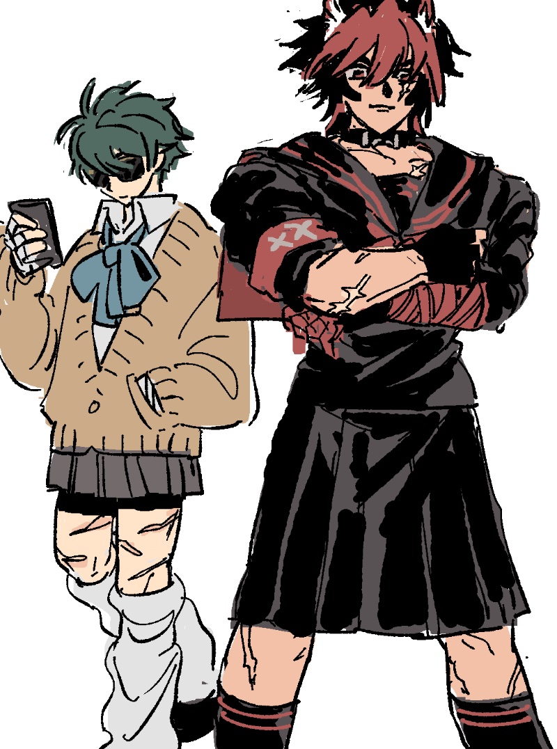 lighter and komano manato (zenless zone zero) drawn by c9979y400e