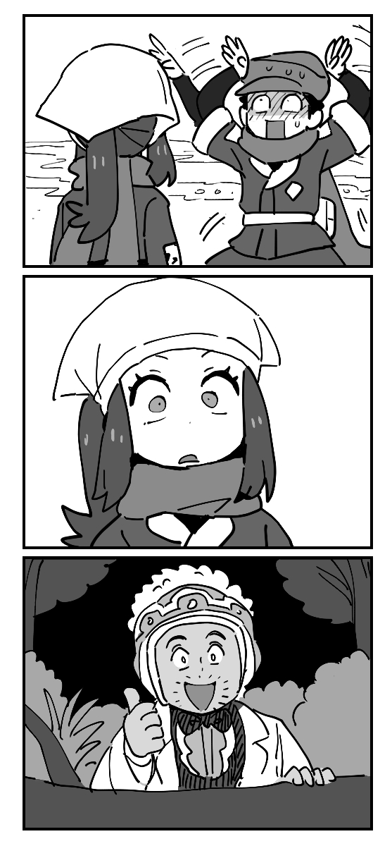 akari, rei, and professor laventon (pokemon and 3 more) drawn by dede_(qwea_00000)