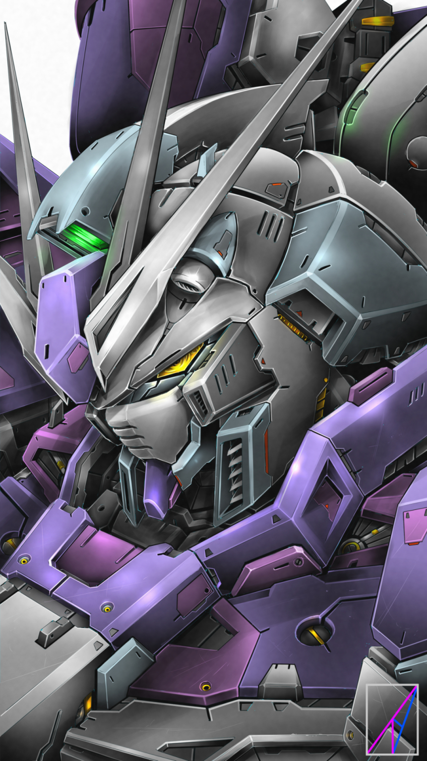 hi-nu gundam (gundam and 2 more) drawn by denjyou23