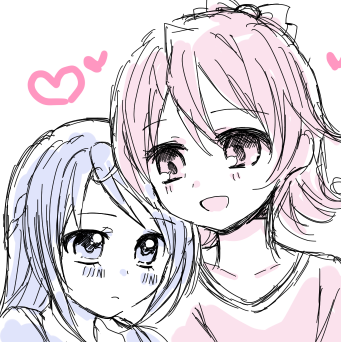 hishikawa rikka and aida mana (precure and 1 more) drawn by hotatete