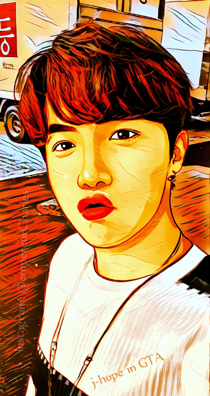 j-hope (real life and 1 more) drawn by ngalima