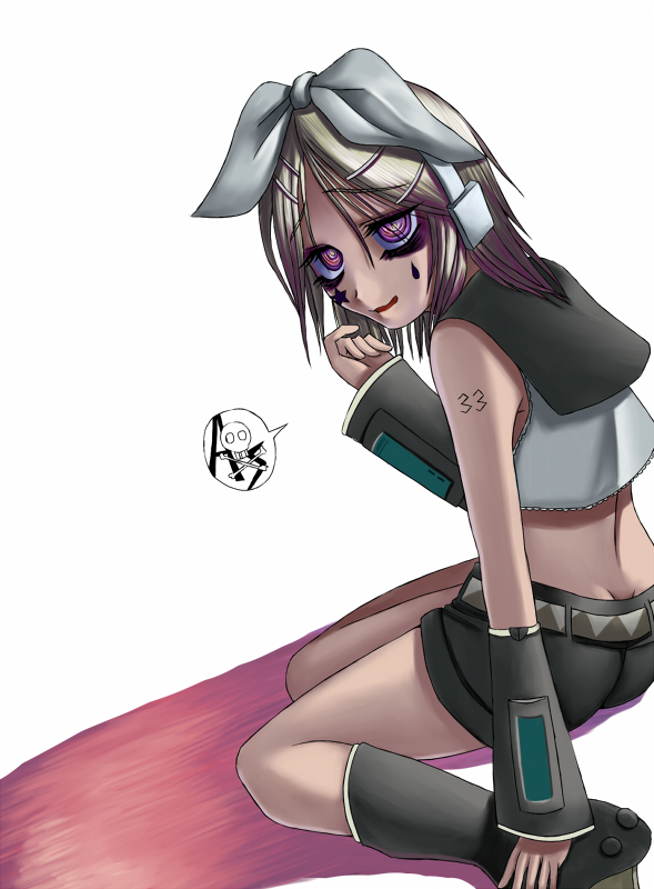 kagamine rin and kagamine hiso (original and 1 more) drawn by aebafuti