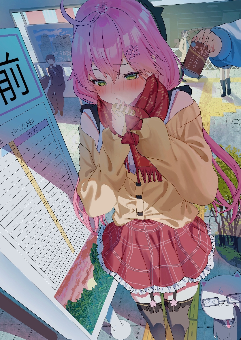 sakura miko and 35p (hololive) drawn by jinbei_(user_tpny4757)