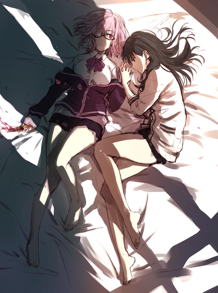 takarada rikka and shinjou akane (gridman universe and 1 more) drawn by ueda_metawo