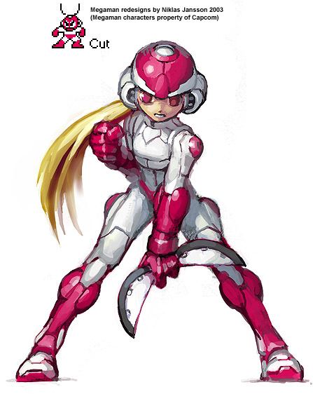 cut man (mega man and 1 more) drawn by arne_(android_arts)