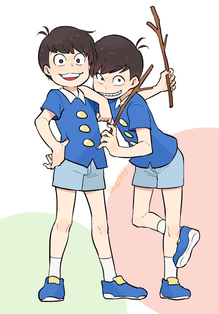 matsuno osomatsu and matsuno choromatsu (osomatsu and 1 more) drawn by tamago_toji