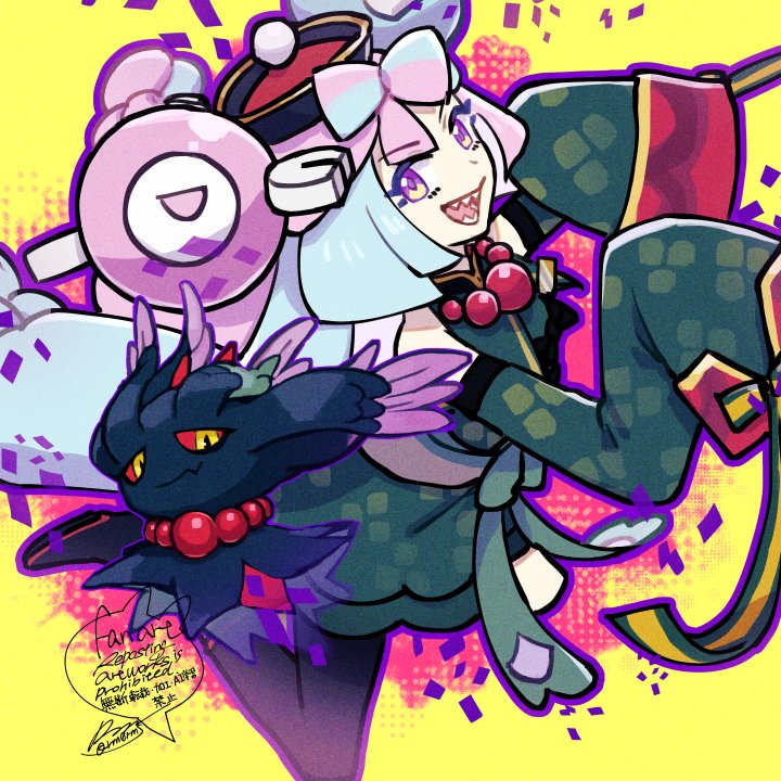 flutter mane and iono (pokemon and 1 more) drawn by sagemaru-br