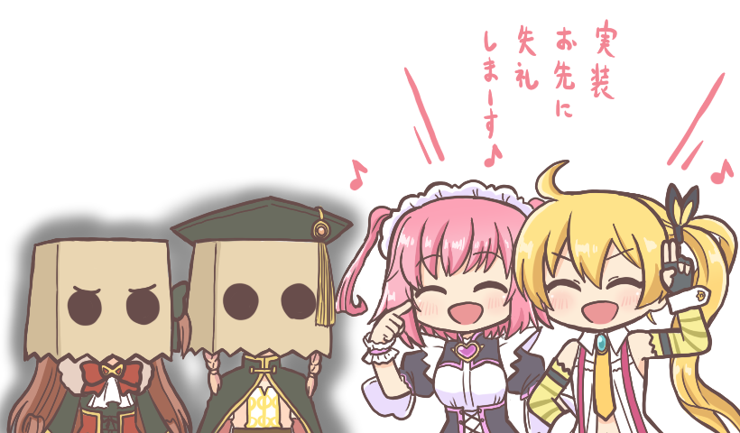 satomi touka, hiiragi nemu, makino ikumi, and midori ryo (mahou shoujo madoka magica and 1 more) drawn by reverse_(bluefencer)