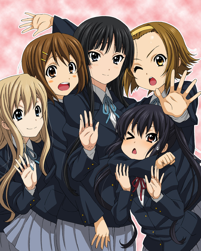 akiyama mio, nakano azusa, hirasawa yui, tainaka ritsu, and kotobuki tsumugi (k-on!) drawn by isse