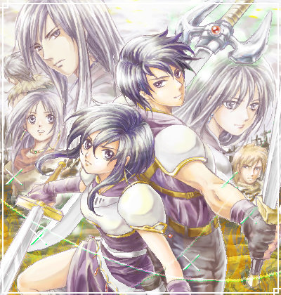 larcei, ayra, scathach, shannan, mareeta, and 2 more (fire emblem and 2 more) drawn by suisyokyu