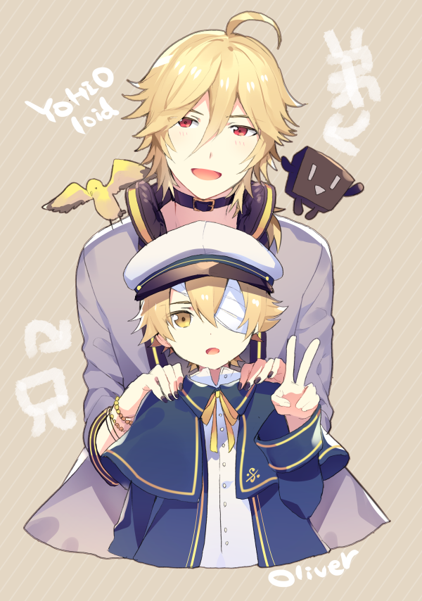 oliver, james, yohioloid, and cubi (vocaloid) drawn by sinaooo