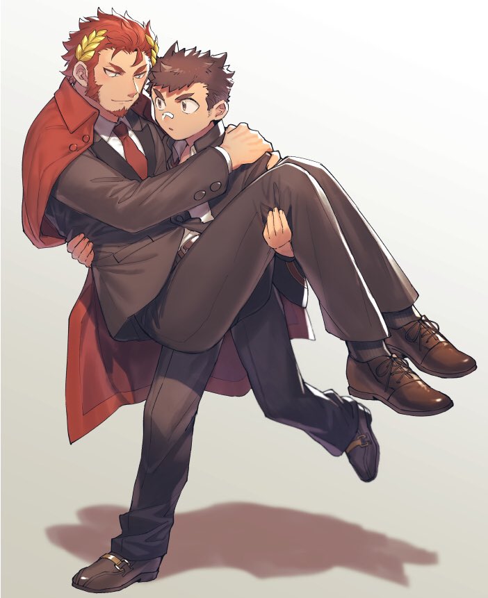 protagonist 1 and claude (tokyo afterschool summoners) drawn by hozu_(hozumi)