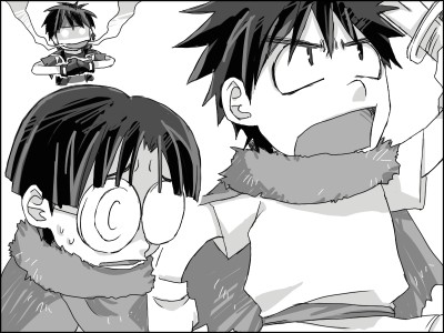 orphen, volkan, and dortin (majutsushi orphen) drawn by kittaka_kaname