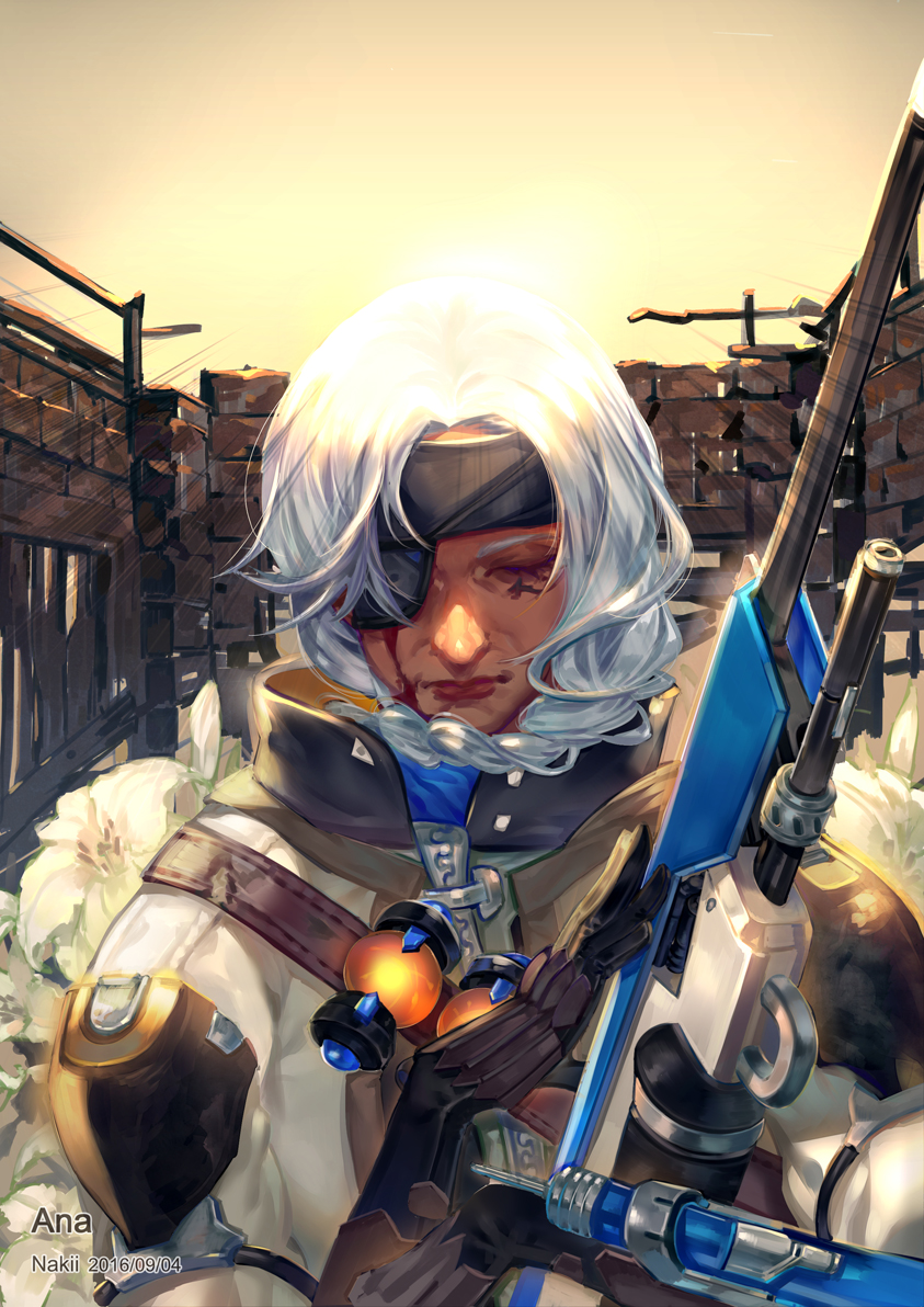 ana (overwatch and 1 more) drawn by nakii